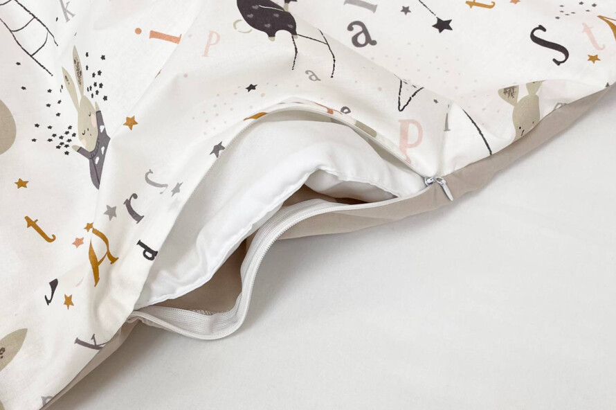 Комплект постельного белья Baby Mix Зайцы на лесенке бежевый