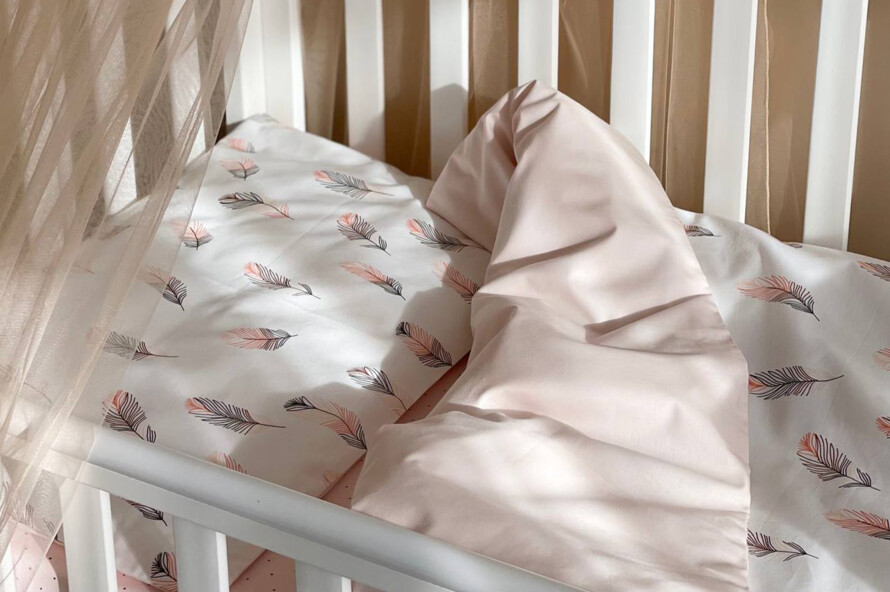 Комплект постельного белья Baby Mix Перо пудра