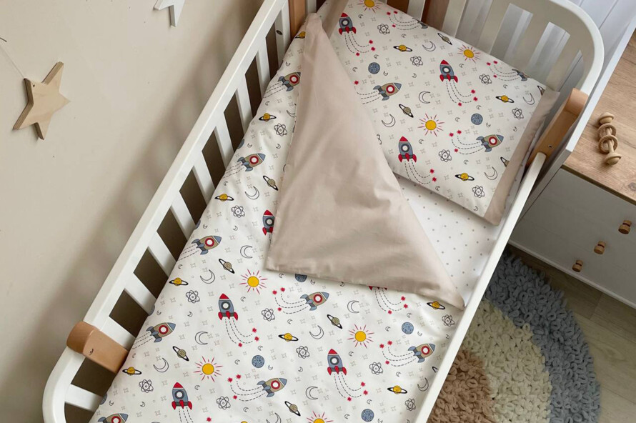Комплект постельного белья Baby Mix Ракеты