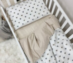 Комплект постільної білизни Baby Mix Сіро-бежеві серця