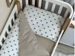 Комплект постельного белья Baby Mix Серо-бежевые сердца