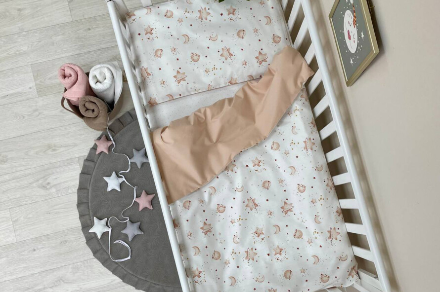 Комплект постільної білизни Happy night Галактика бежевий