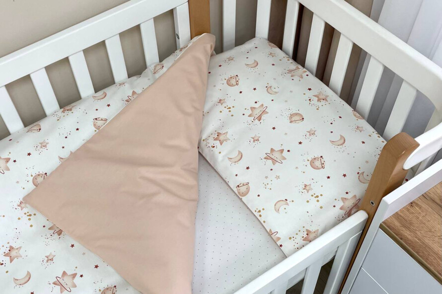 Комплект постільної білизни Happy night Галактика бежевий