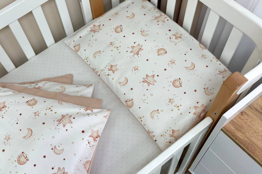 Комплект постільної білизни Happy night Галактика бежевий