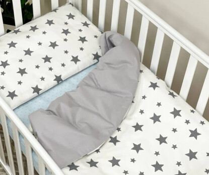 Комплект постільної білизни Happy night Зірки сірі
