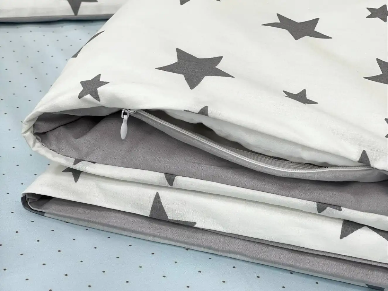 Комплект постільної білизни Happy night Зірки сірі