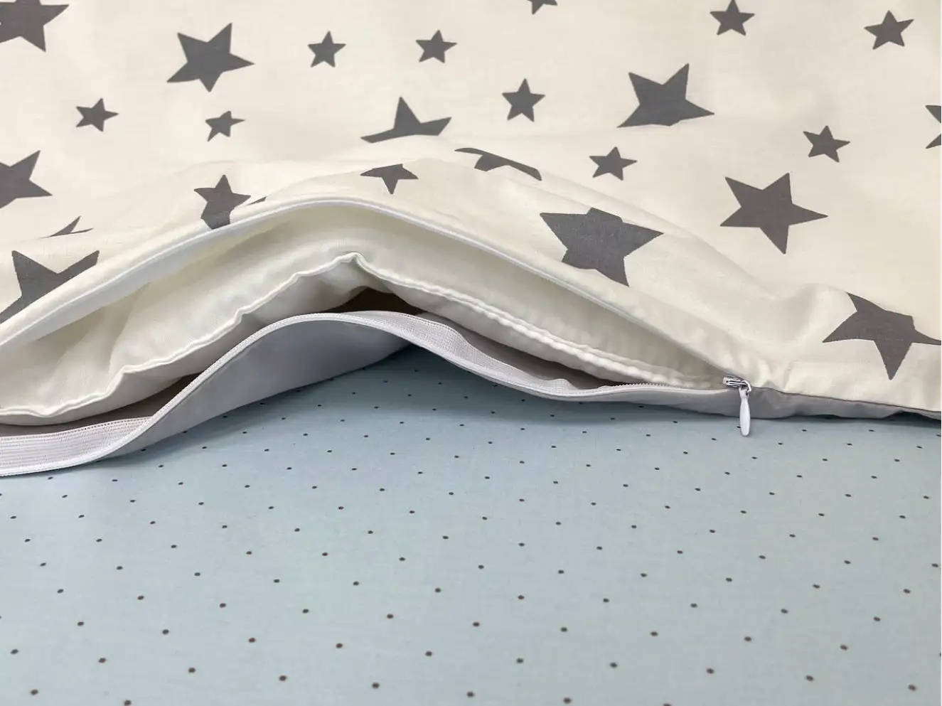 Комплект постільної білизни Happy night Зірки сірі