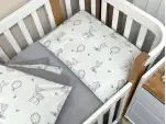 Комплект постільної білизни Happy night Звірята сірі