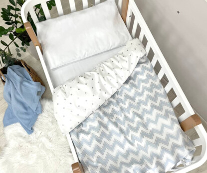 Комплект постельного белья  Shine голубой зигзаг