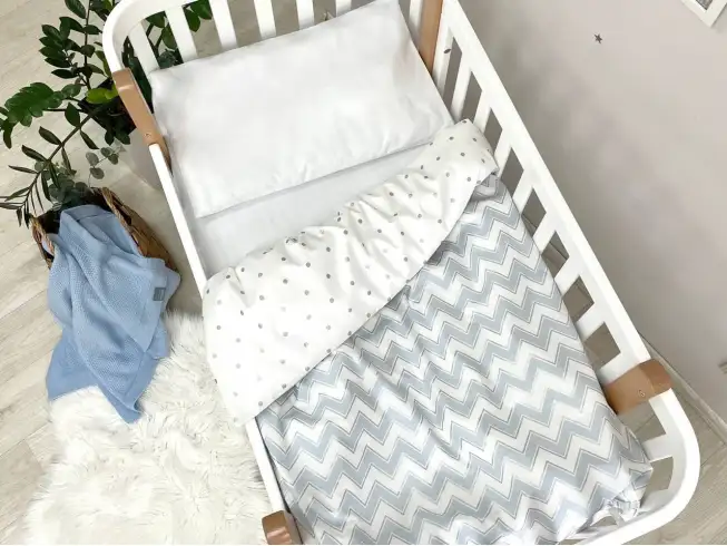 Комплект постільної білизни Shine блакитний зигзаг