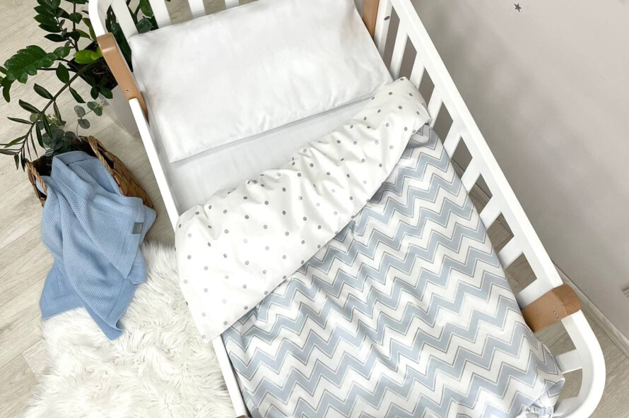 Комплект постельного белья Shine голубой зигзаг