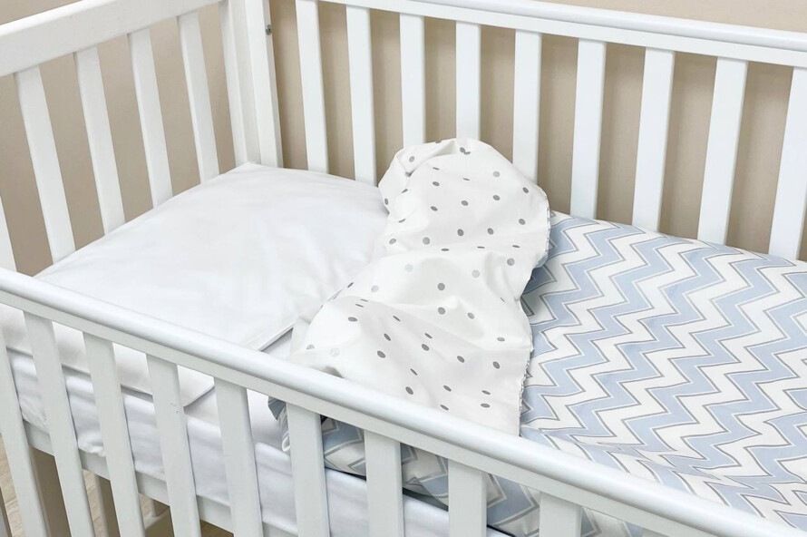 Комплект постельного белья Shine голубой зигзаг