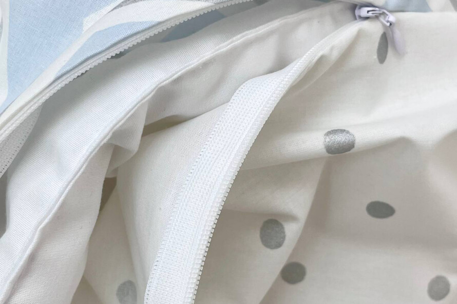 Комплект постельного белья Shine голубой зигзаг