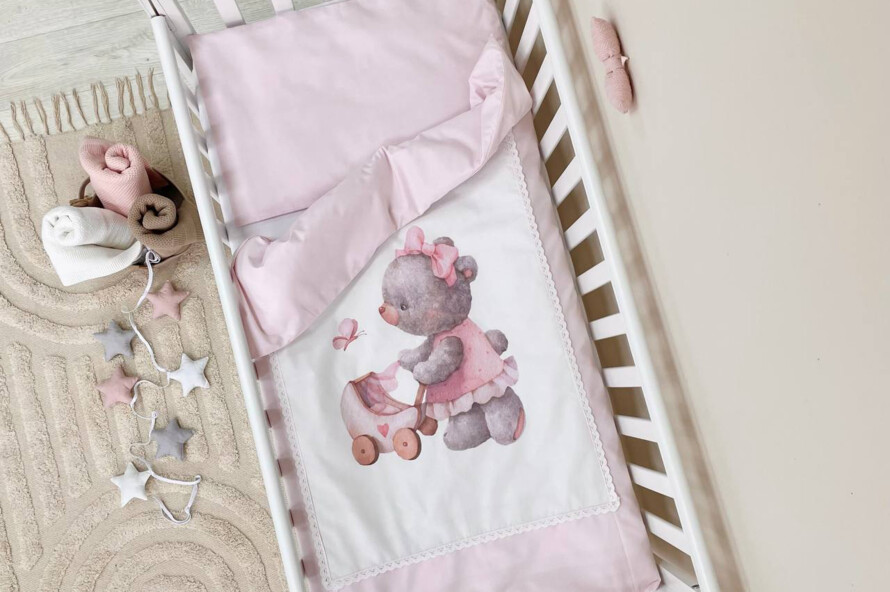 Комплект постельного белья Kids Toys Мишка розовый