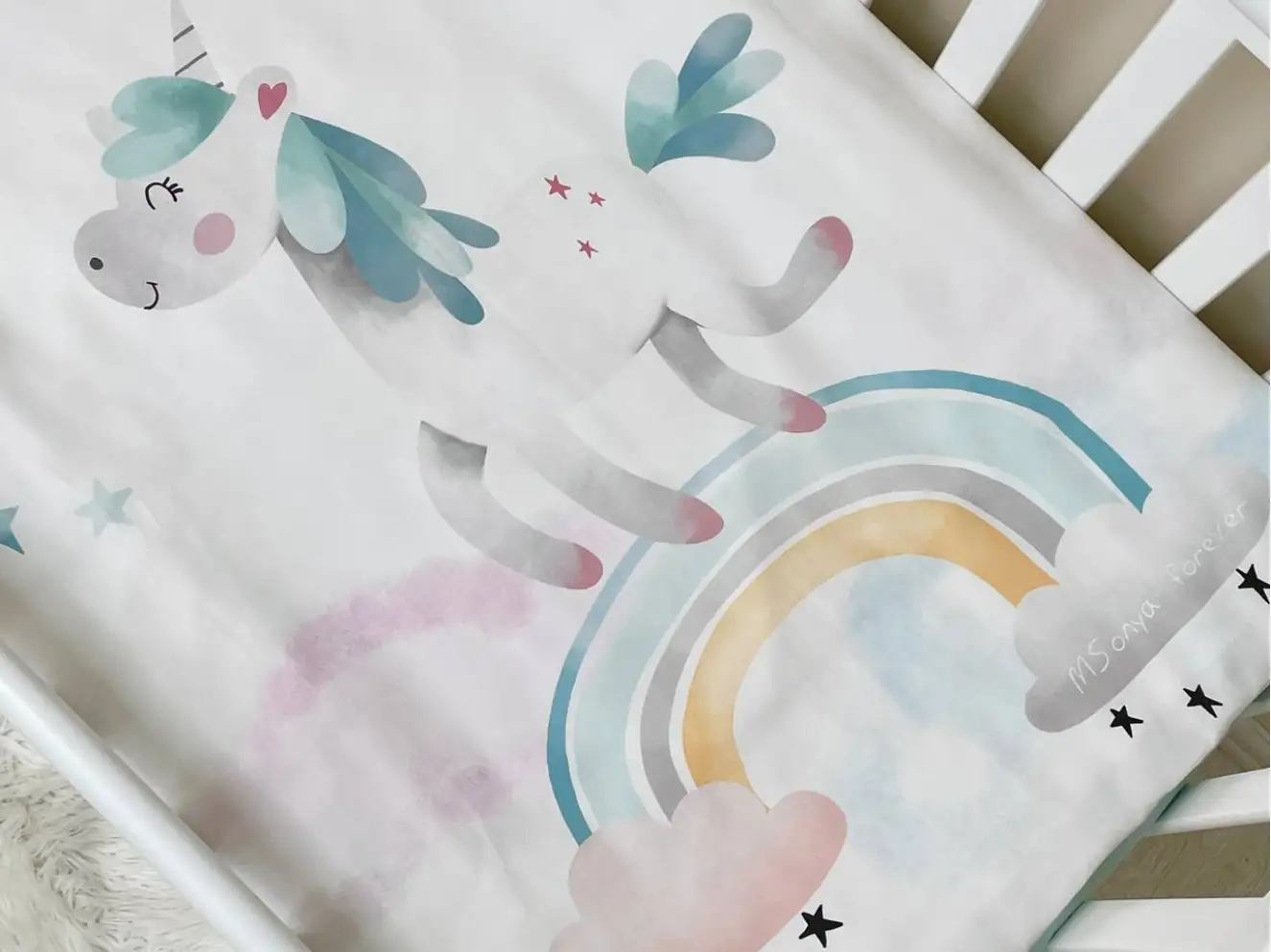 Комплект постельного белья Радужный единорог