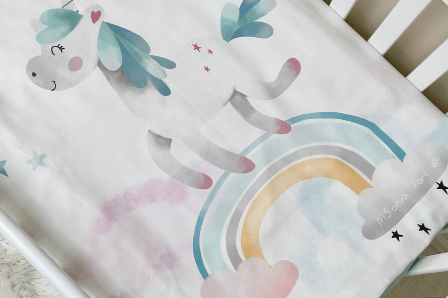 Комплект постельного белья Радужный единорог
