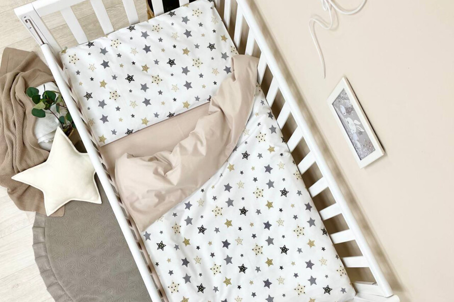 Комплект постельного белья Baby Dream Stars бежевый