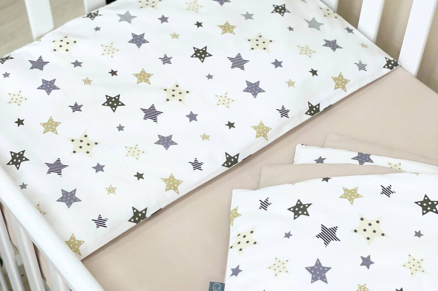 Комплект постельного белья Baby Dream Stars бежевый