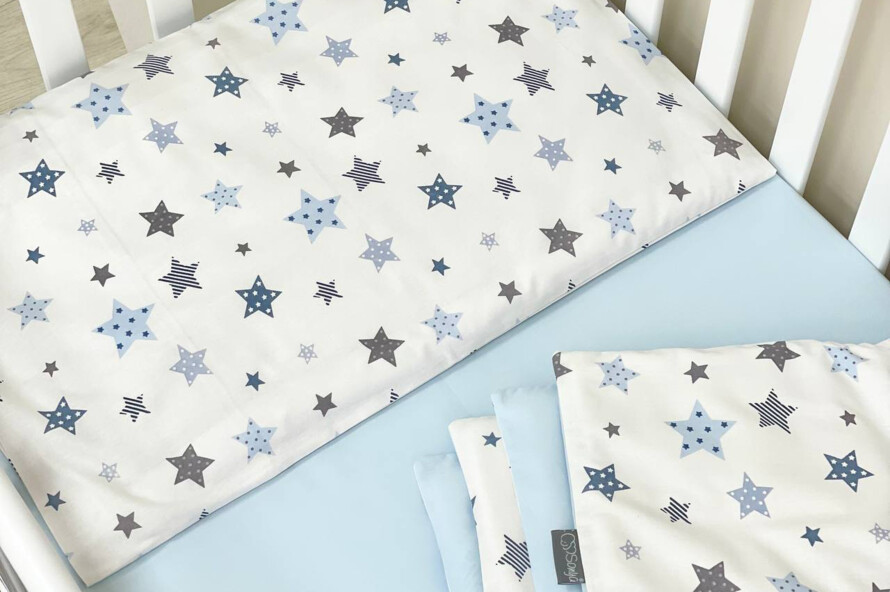 Комплект постельного белья Baby Dream Stars голубой