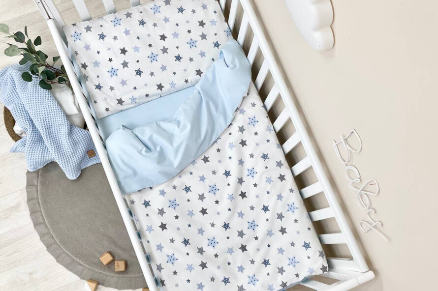 Комплект постельного белья Baby Dream Stars голубой