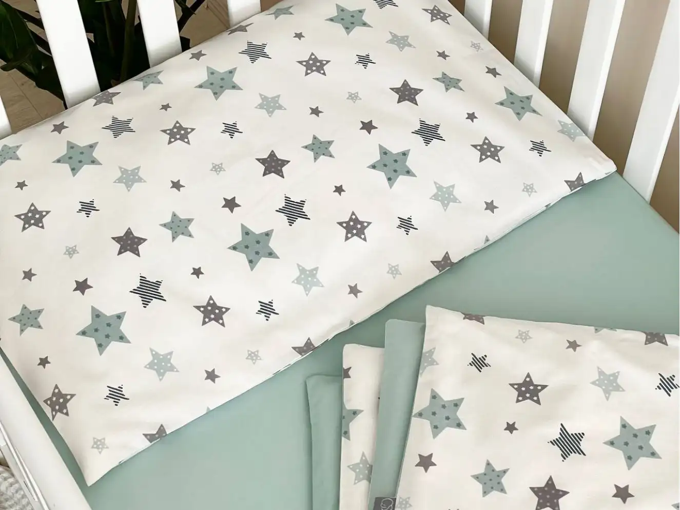 Комплект постельного белья Baby Dream Stars мята