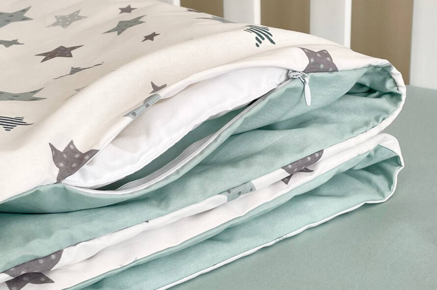 Комплект постільної білизни Baby Dream Stars м`ята