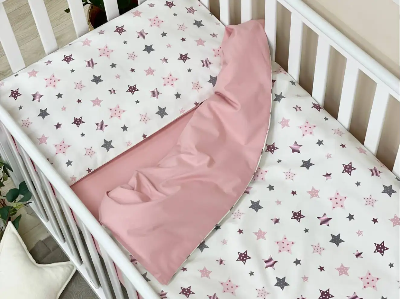 Комплект постільної білизни Baby Dream Stars пудра