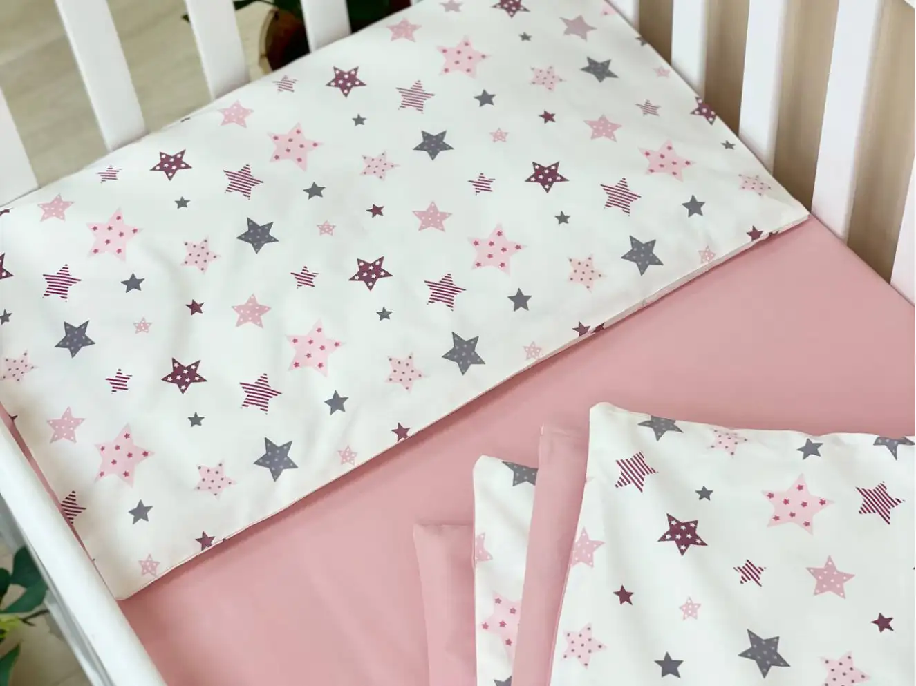 Комплект постільної білизни Baby Dream Stars пудра