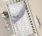 Комплект постільної білизни Baby Dream Гілочки котики пудра