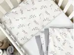 Комплект постельного белья Baby Dream Веточки котики пудра