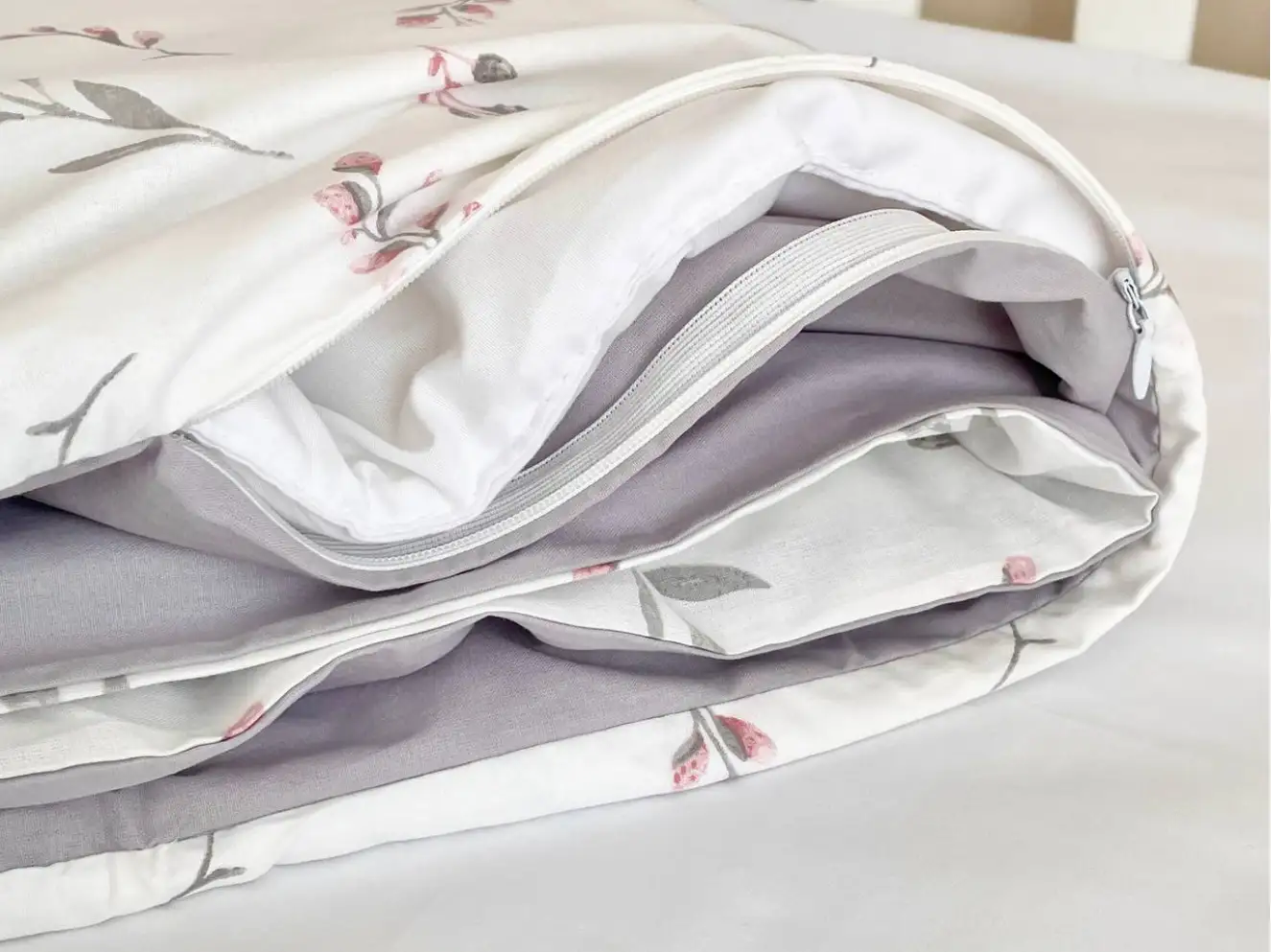 Комплект постельного белья Baby Dream Веточки котики пудра