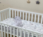 Комплект постельного белья Baby Dream Коты в облаках серый