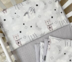 Комплект постельного белья Baby Dream Коты в облаках серый