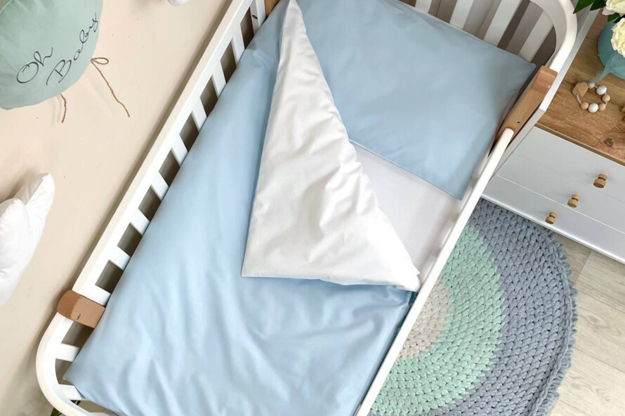 Комплект постельного белья Универсальная голубой