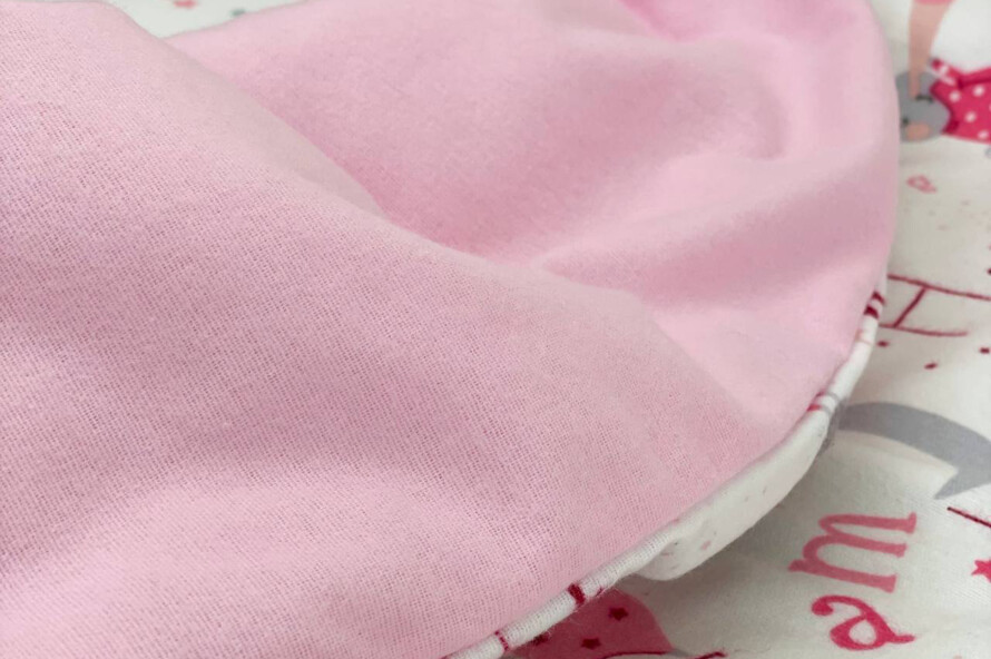 Комплект постельного белья фланель Зайцы на лесенке розовый