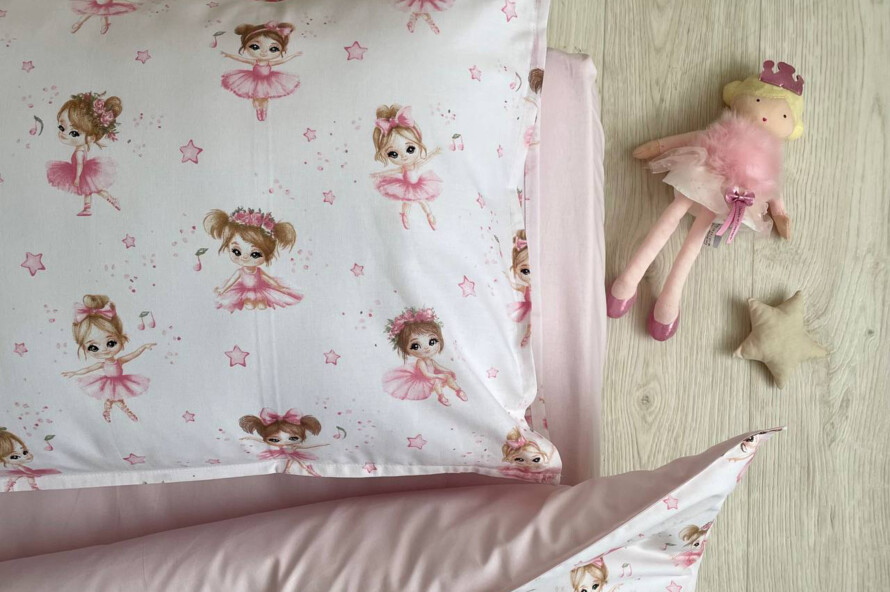 Комплект постельного белья Танцовщицы на розовом