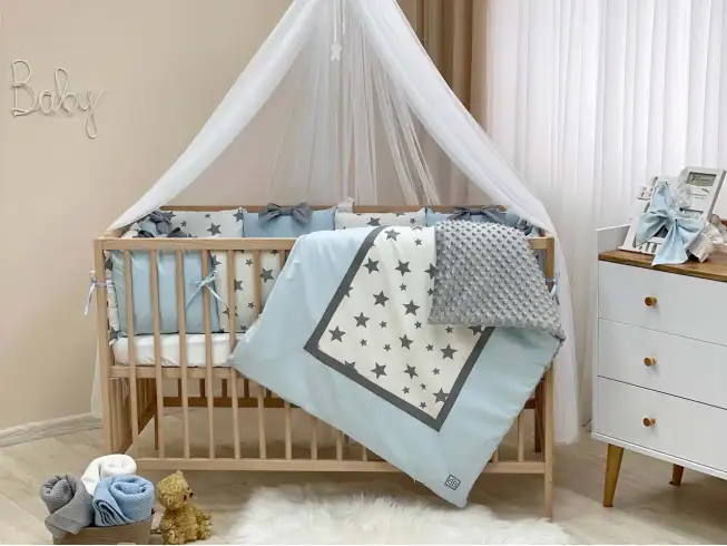 Комплект постільної білизни Колекція №4 Зірки блакитний