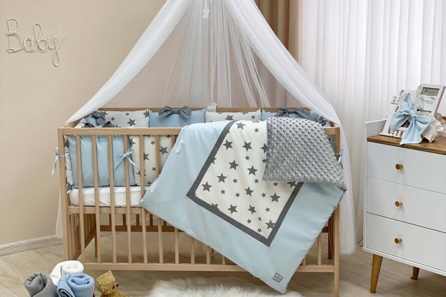 Комплект постільної білизни Колекція №4 Зірки блакитний