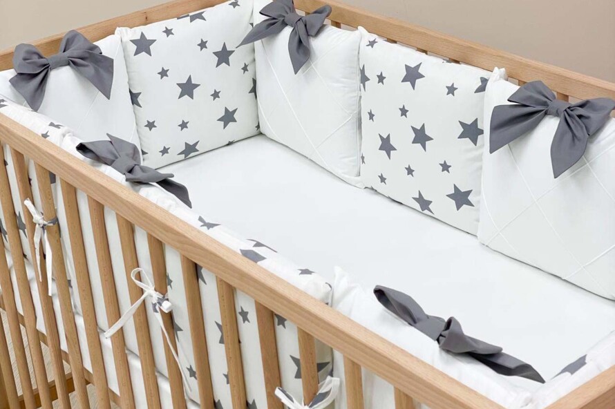 Комплект постельного белья Коллекция №4 Звезды серый