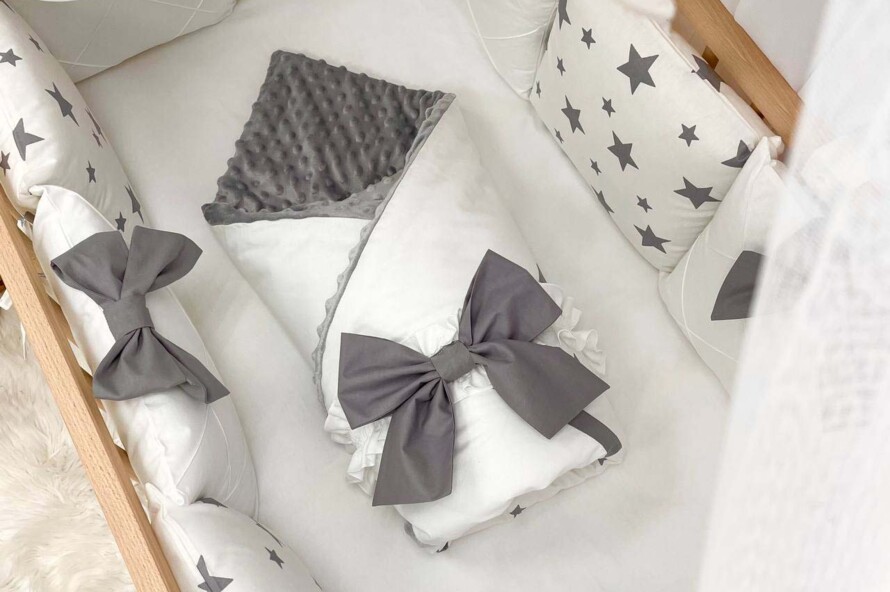 Комплект постельного белья Коллекция №4 Звезды серый