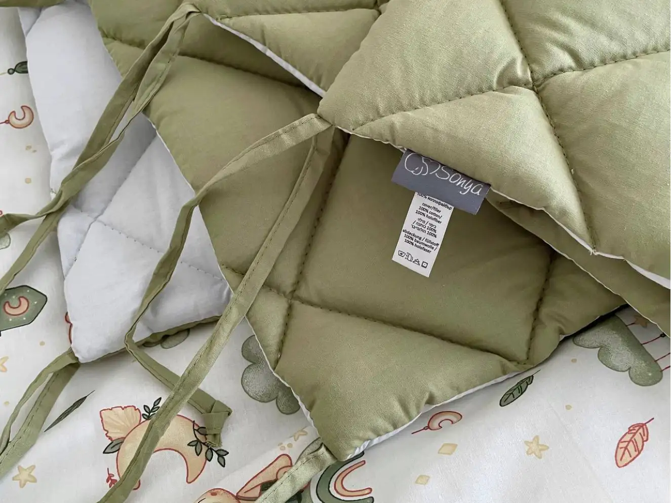 Комплект постільної білизни Baby Mix Ведмедик boy м`ята Комплект постільної білизни Baby Mix Ведмедик boy м`ята