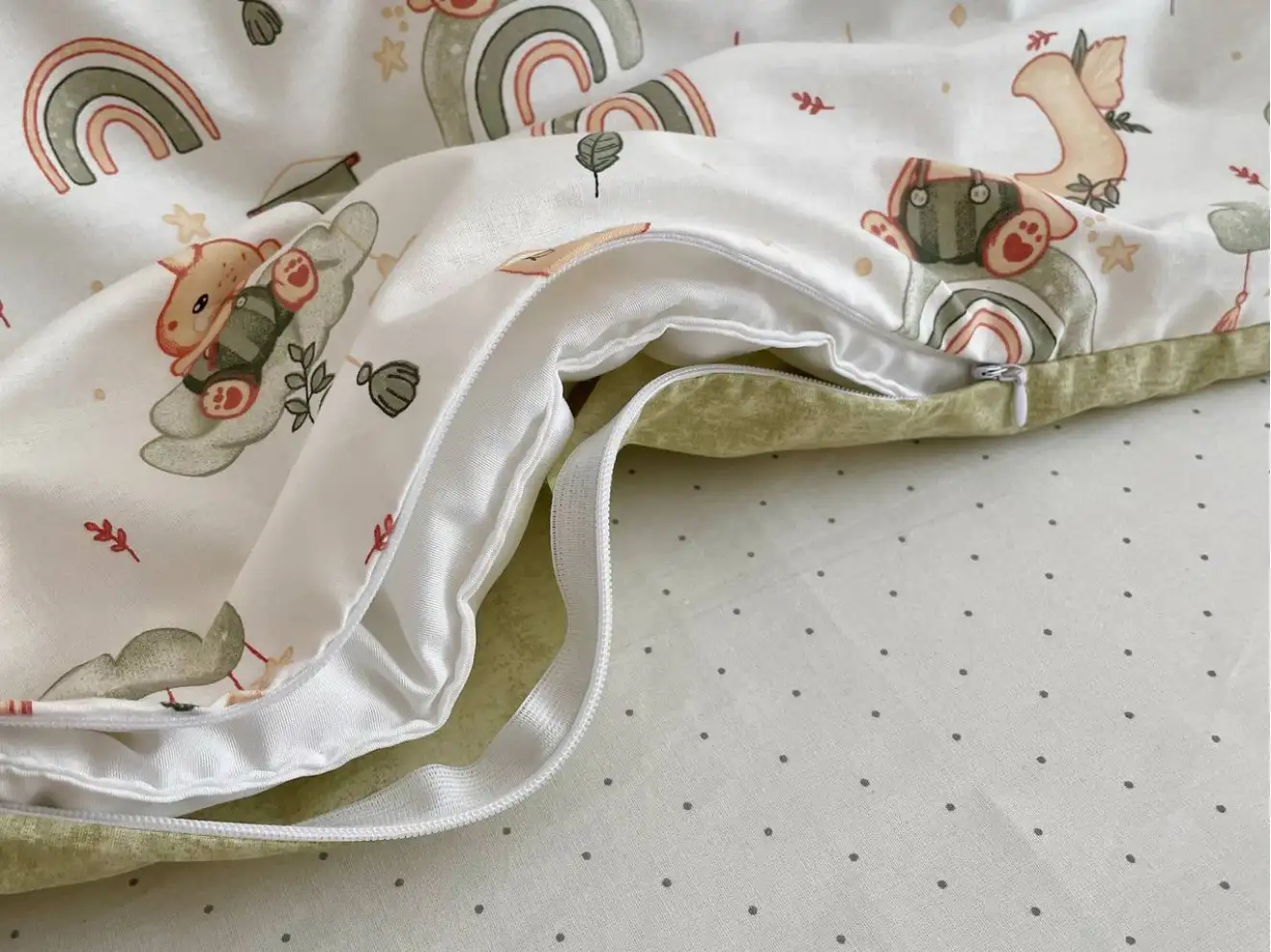 Комплект постільної білизни Baby Mix Ведмедик boy м`ята Комплект постільної білизни Baby Mix Ведмедик boy м`ята