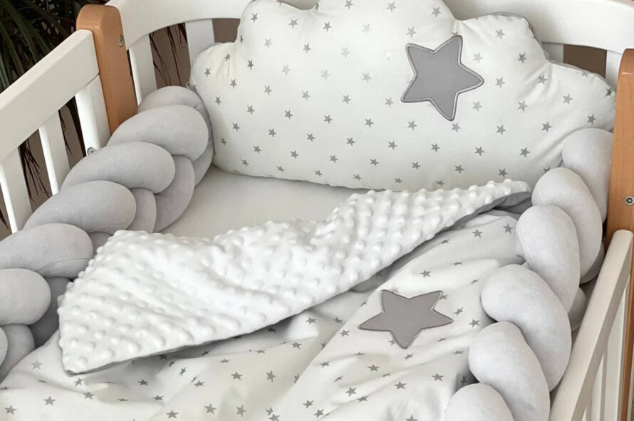 Комплект постільної білизни Колекція №7 Хмаринки сірі