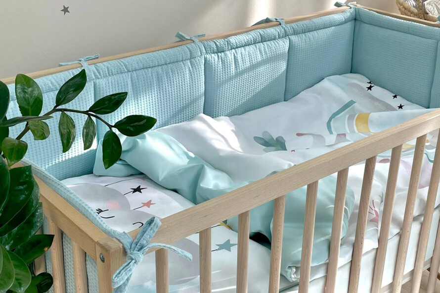 Комплект постільної білизни Райдужний єдиноріг, м`ятний