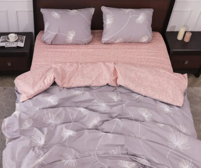 Полуторний набір постільної білизни Кульбаба 150x220 із Бязі Gold