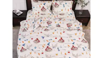 Полуторний набір постільної білизни Гаррі Поттер 150x220 із Бязі Gold