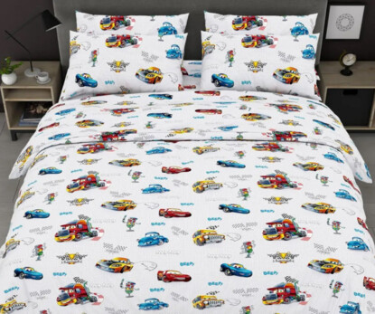 Полуторний набір постільної білизни Блискавка МакКвін 150x220 із Бязі Gold