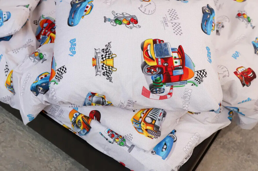 Полуторний набір постільної білизни Блискавка МакКвін 150x220 із Бязі Gold