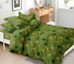 Полуторный набор постельного белья авокадо зеленый 150x220 из поликотона