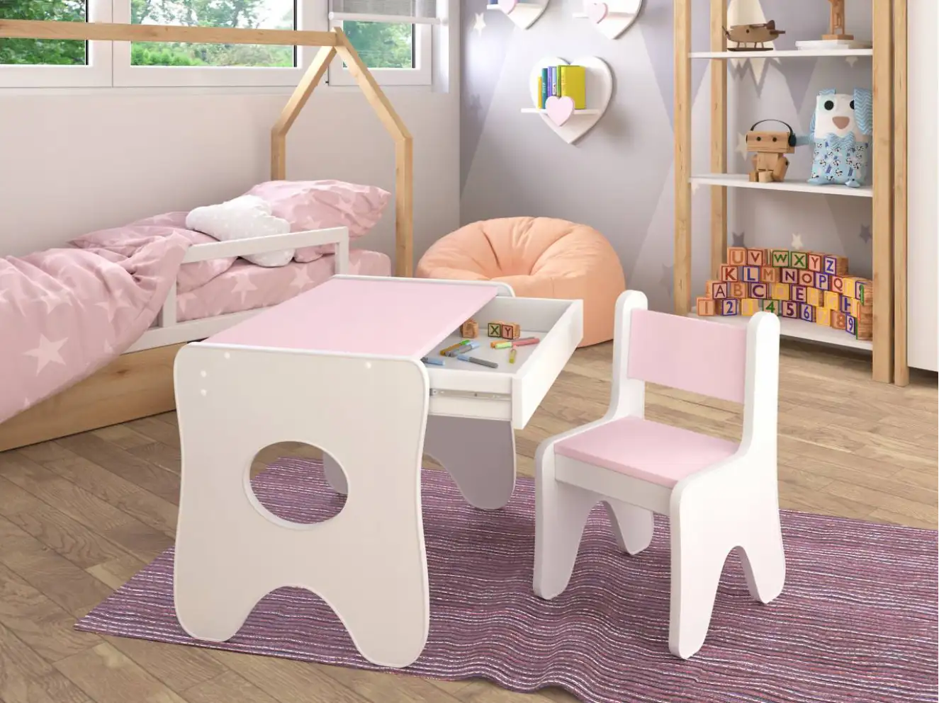 Комплект дитячий столик і стільчик